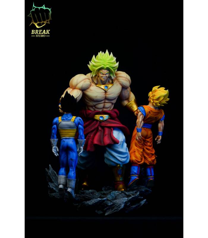 Break Studio Broly vs Goku & Vegeta Resin Statue